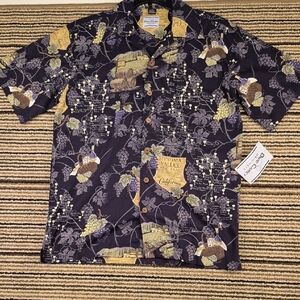 CALIFORNIA WINE‎ TOUR Theme David Carey Medium Short Sleeve Mens Shirt RARE NEW